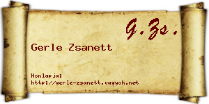 Gerle Zsanett névjegykártya